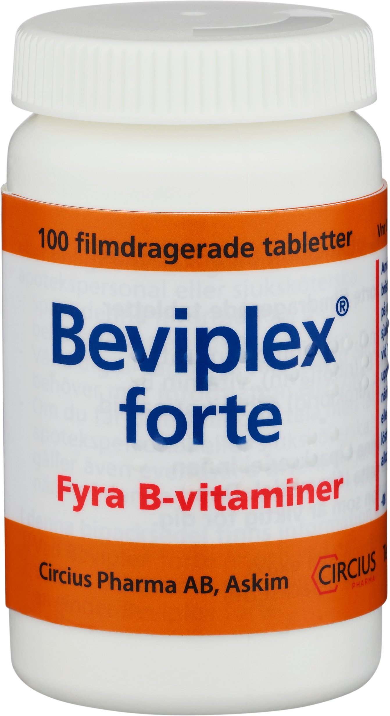 Köp Beviplex Forte Fyra B-vitaminer 100 Tabletter | Apohem