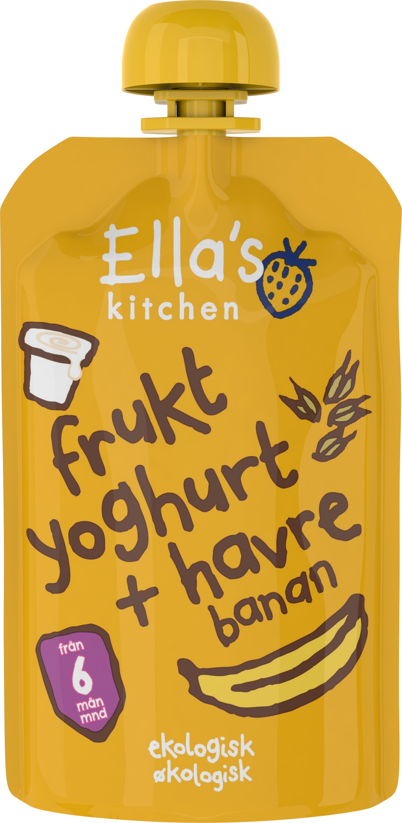 Köp Ella's Kitchen Frukt yoghurt, havre & banan 100 g | Apohem