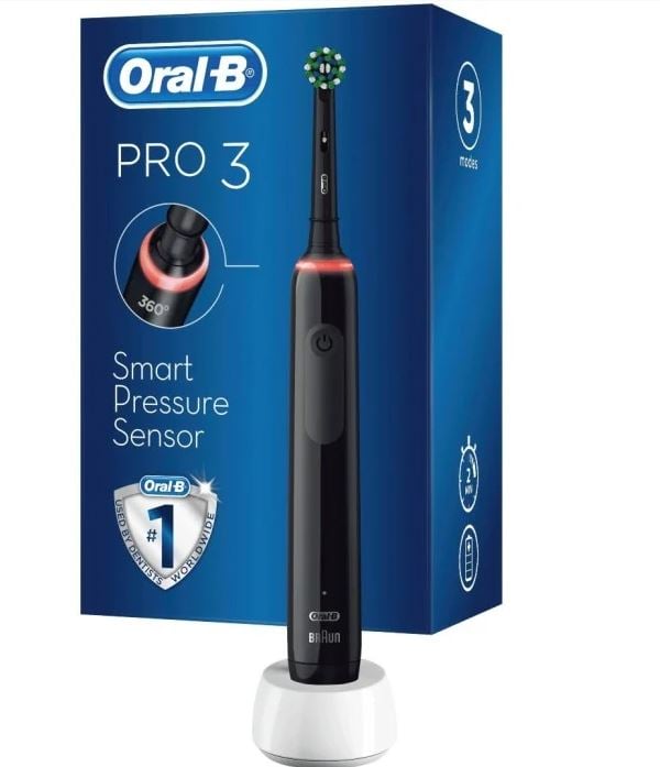 Köp Oral-B PRO 3 Cross Action 3000 Eltandborste Black Editi | Apohem